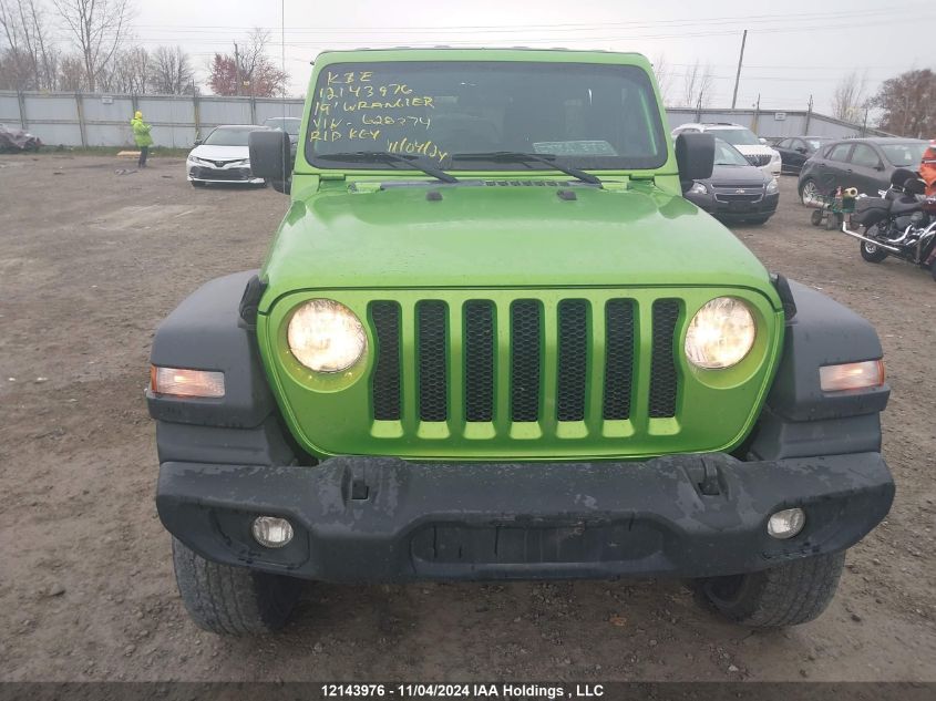 2019 Jeep Wrangler Unlimited Sport VIN: 1C4HJXDG1KW628374 Lot: 12143976