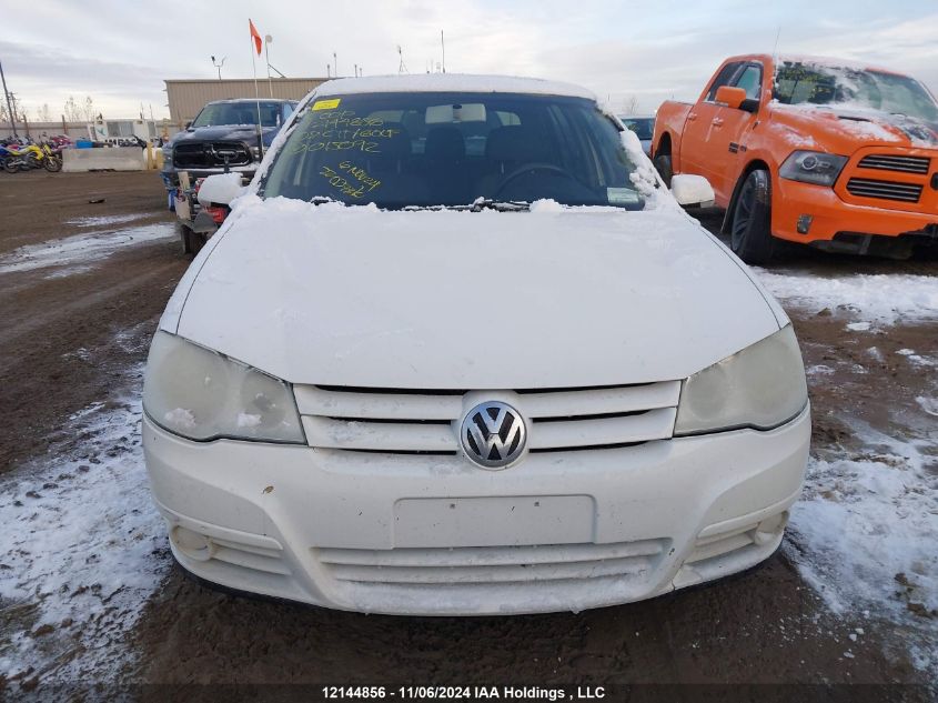 2008 Volkswagen City Golf VIN: 9BWEL41J884015092 Lot: 12144856