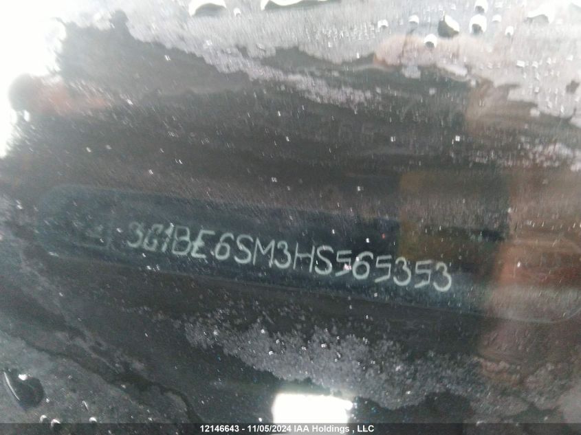 2017 Chevrolet Cruze VIN: 3G1BE6SM3HS565353 Lot: 12146643