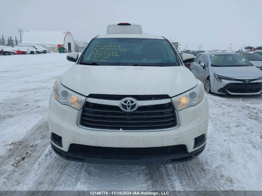 2016 Toyota Highlander Le VIN: 5TDBKRFH4GS225467 Lot: 12146774