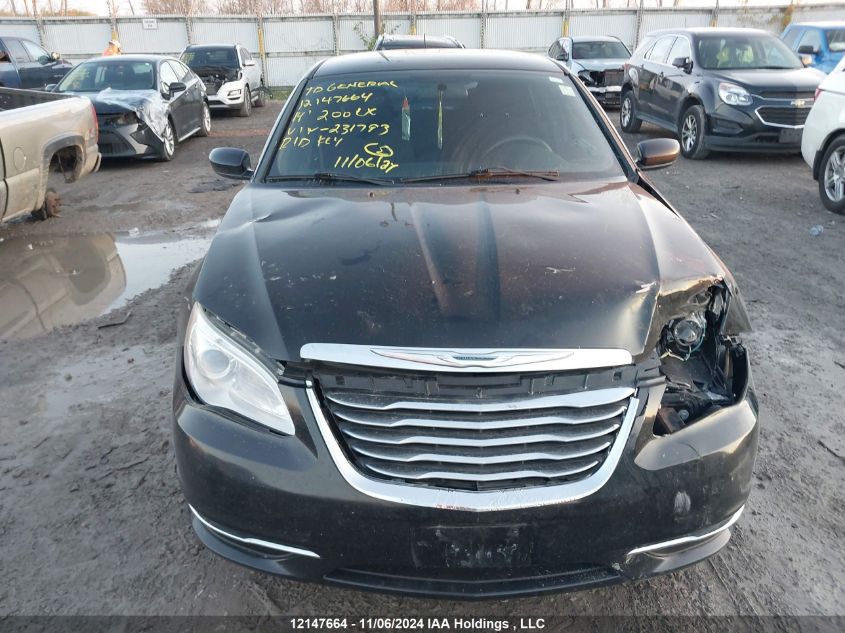 2014 Chrysler 200 Lx VIN: 1C3CCBABXEN231793 Lot: 12147664