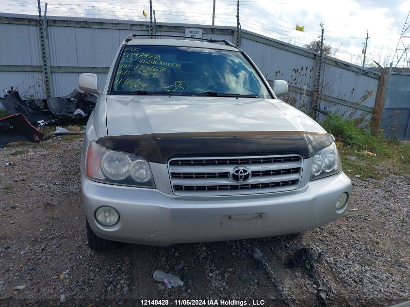 2003 Toyota Highlander Limited VIN: JTEHF21A430133168 Lot: 12148428