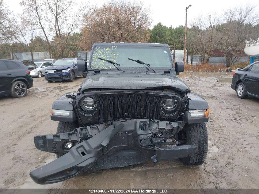 2021 Jeep Wrangler Unlimited Sahara VIN: 1C4HJXEG9MW619598 Lot: 12148460