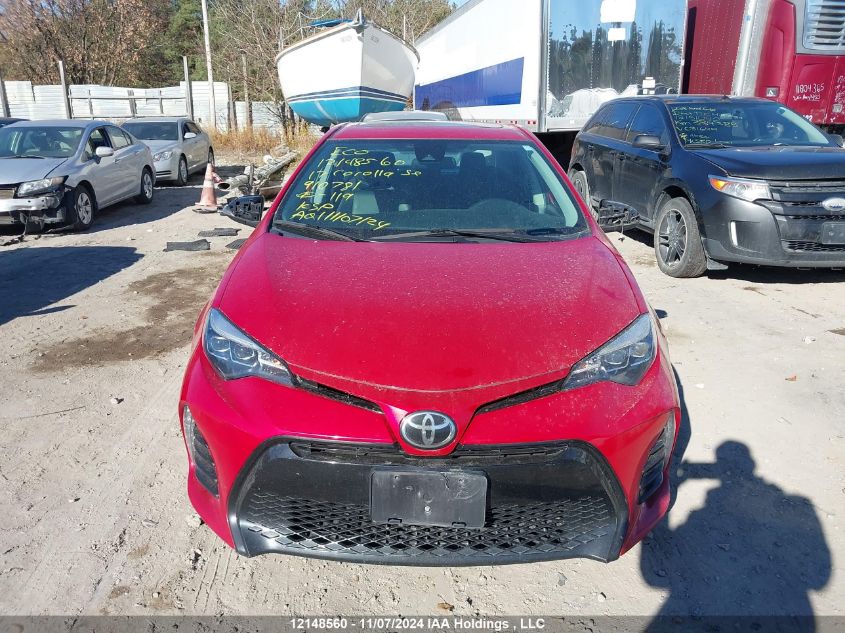 2017 Toyota Corolla Se VIN: 2T1BURHE7HC910781 Lot: 12148560