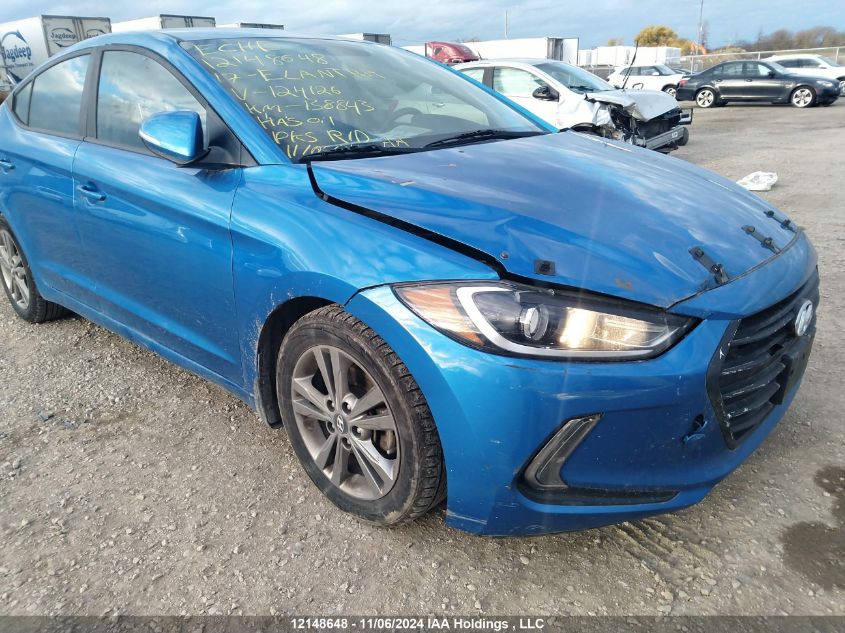 2017 Hyundai Elantra Gl VIN: KMHD84LF7HU124106 Lot: 12148648