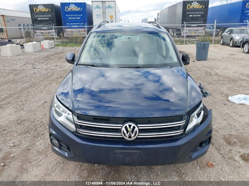 2015 Volkswagen Tiguan S/Se/Sel/R-Line VIN: WVGJV7AX6FW592886 Lot: 12148994