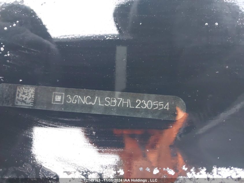 2017 Chevrolet Trax VIN: 3GNCJLSB7HL230554 Lot: 12149163