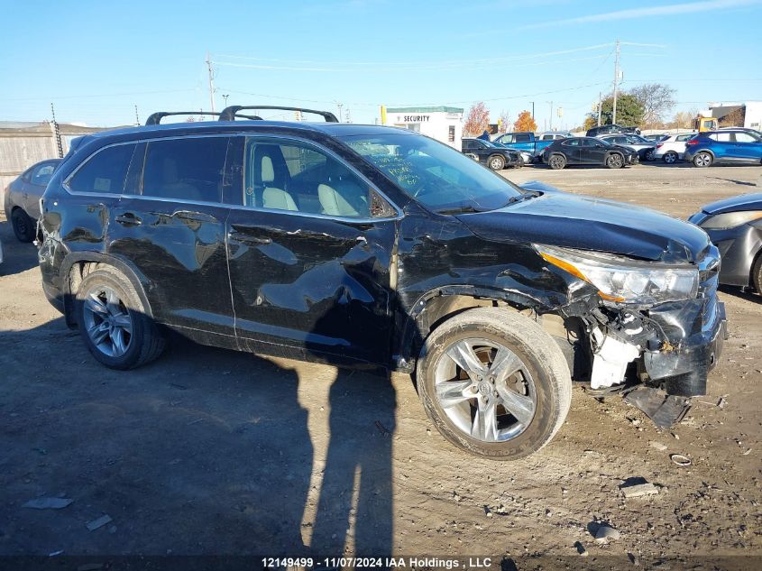 2015 Toyota Highlander Limited/Ltd Platinum VIN: 5TDDKRFH8FS169752 Lot: 12149499