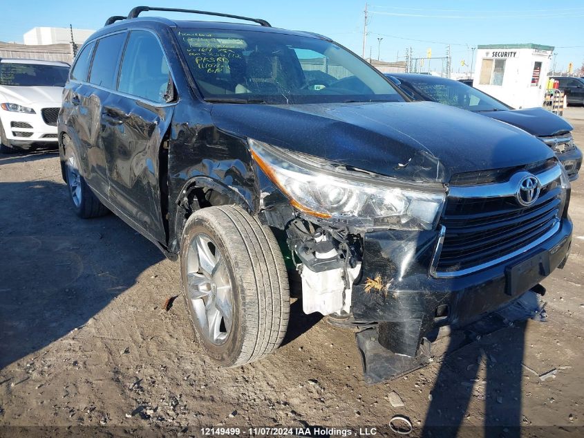 2015 Toyota Highlander Limited/Ltd Platinum VIN: 5TDDKRFH8FS169752 Lot: 12149499