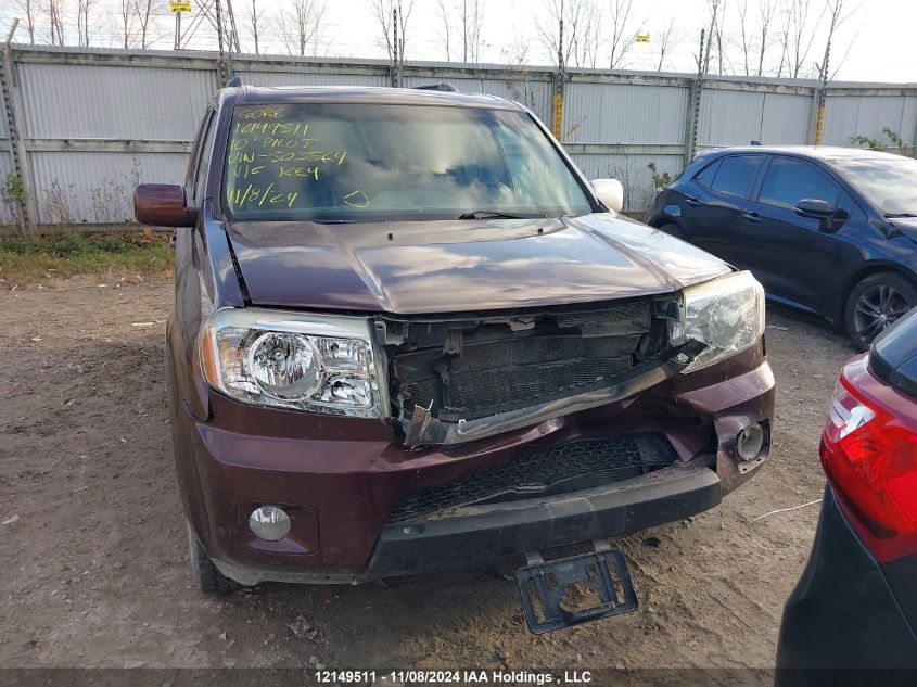 2010 Honda Pilot VIN: 5FNYF4H98AB503564 Lot: 12149511