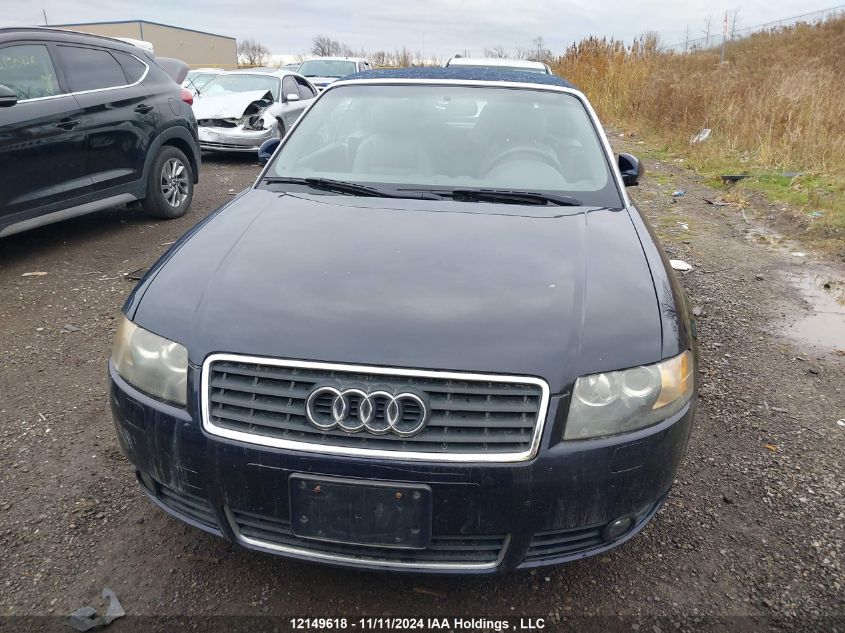 2003 Audi A4 1.8 Cabriolet VIN: WAUAC48H03K026892 Lot: 12149618