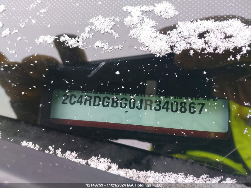 2018 Dodge Grand Caravan Se VIN: 2C4RDGBG0JR340867 Lot: 12149759