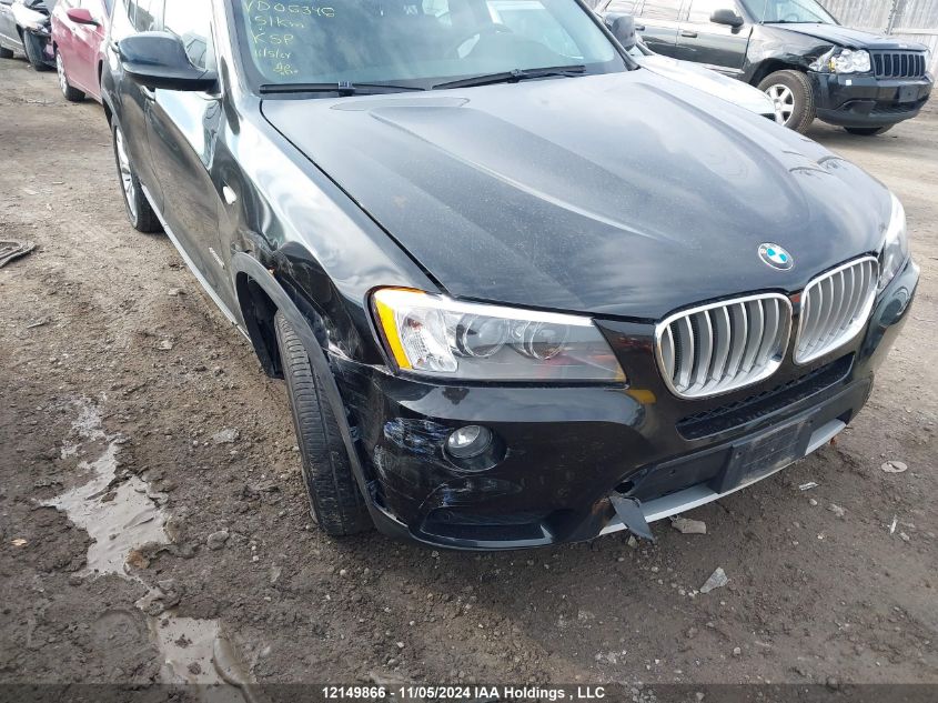 2013 BMW X3 VIN: 5UXWX9C57D0D06346 Lot: 12149866