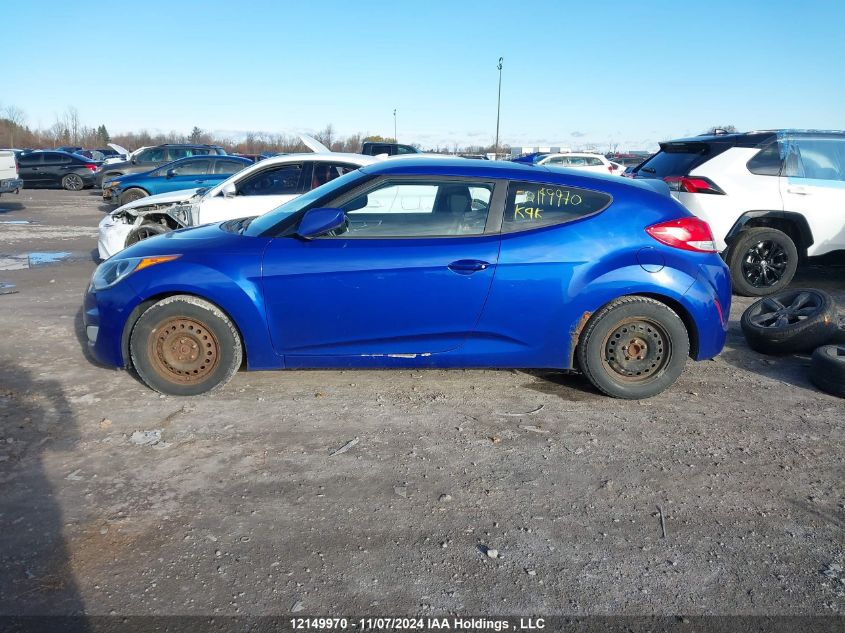 2013 Hyundai Veloster VIN: KMHTC6AD1DU148418 Lot: 12149970