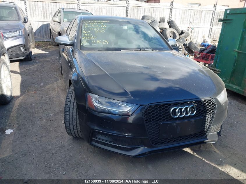 2013 Audi A4 VIN: WAUFFCFL0DN013574 Lot: 12150039