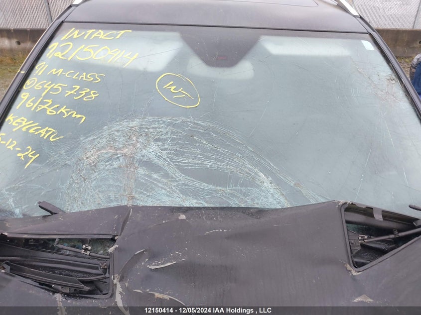 2011 Mercedes-Benz M-Class VIN: 4JGBB7CB8BA645738 Lot: 12150414