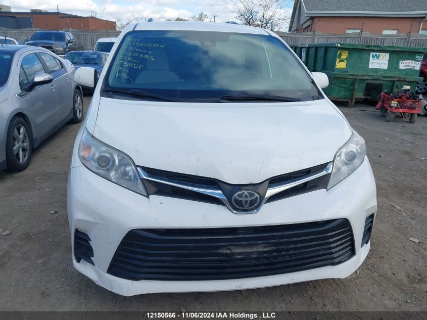 2019 Toyota Sienna Le VIN: 5TDKZ3DC6KS020385 Lot: 12150566