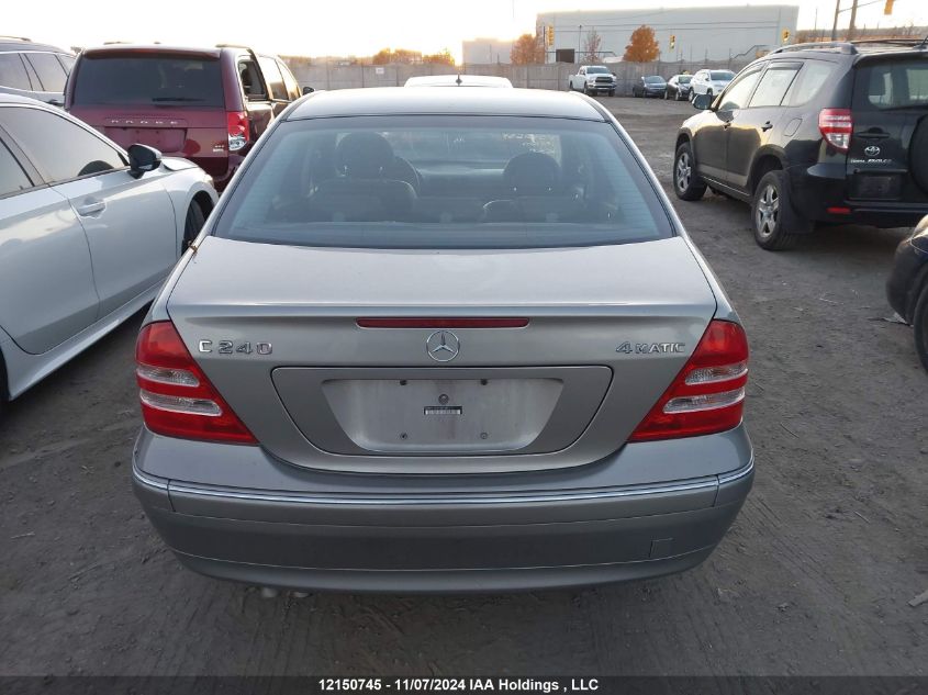 2004 Mercedes-Benz C 240 4Matic VIN: WDBRF81J54F545589 Lot: 12150745