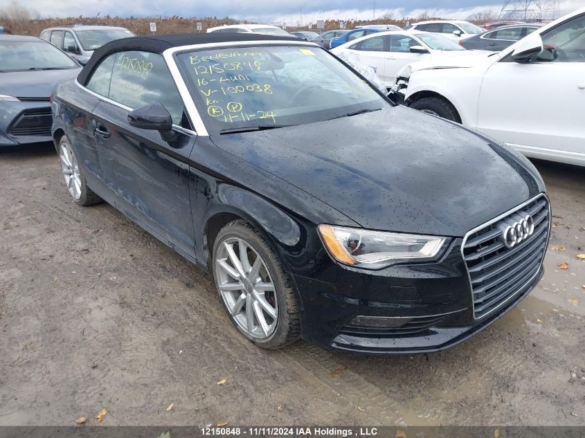 2016 Audi A3 VIN: WAU28LFF8G1100038 Lot: 12150848