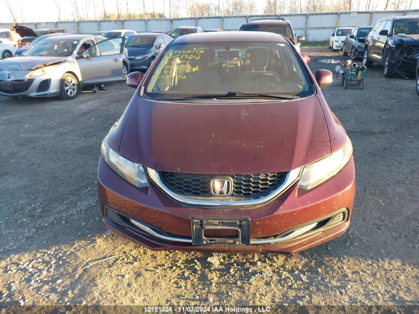 2013 Honda Civic Lx VIN: 2HGFB2F43DH026234 Lot: 12151324