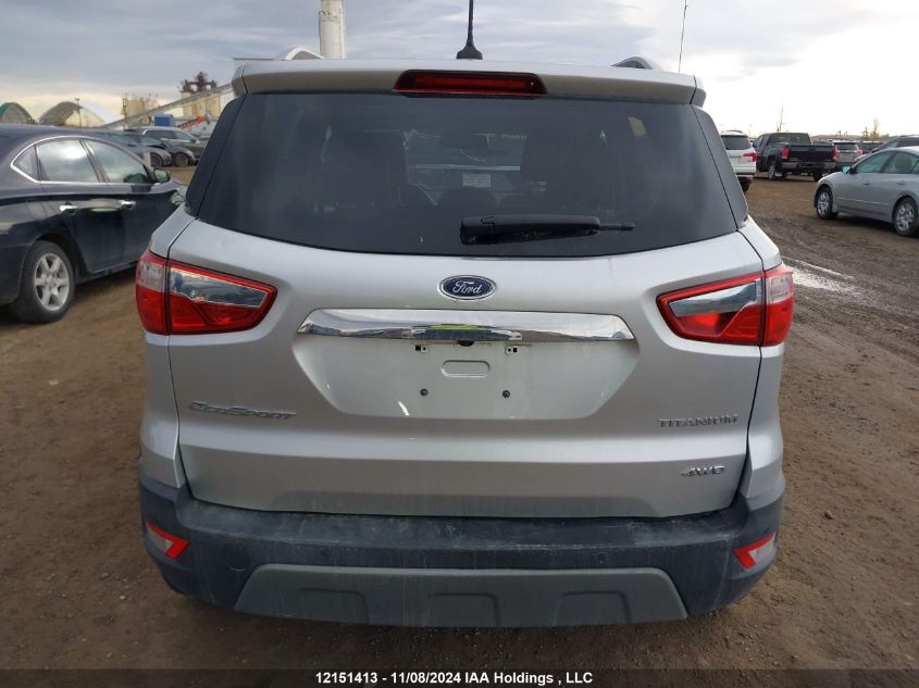 2020 Ford Ecosport Titanium VIN: MAJ6S3KL9LC342925 Lot: 12151413