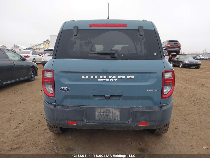 2021 Ford Bronco Sport Big Bend VIN: 3FMCR9B61MRA78636 Lot: 12152263