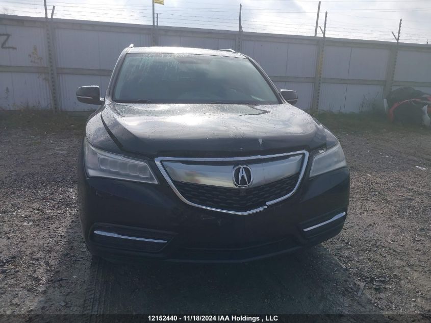 2014 Acura Mdx VIN: 5FRYD4H82EB501214 Lot: 12152440