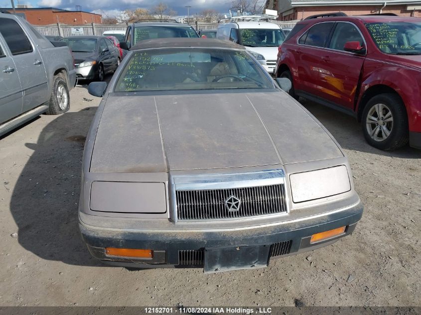 1988 Chrysler Lebaron VIN: IC3BJ45E5JG38I875 Lot: 12152701