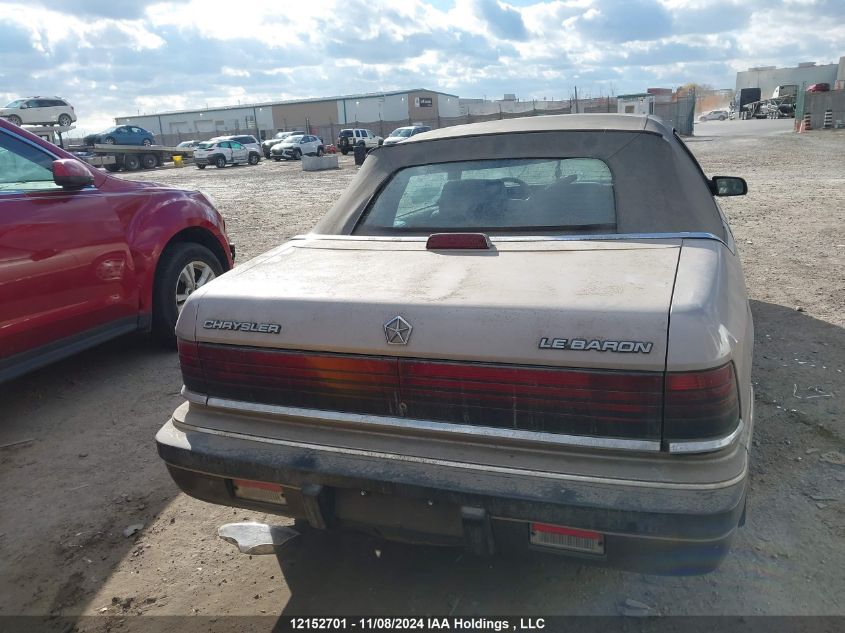 1988 Chrysler Lebaron VIN: IC3BJ45E5JG38I875 Lot: 12152701