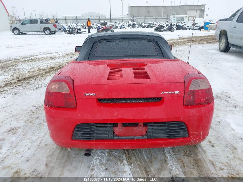 2001 Toyota Mr2 Spyder VIN: JTDFR320510024729 Lot: 12153077