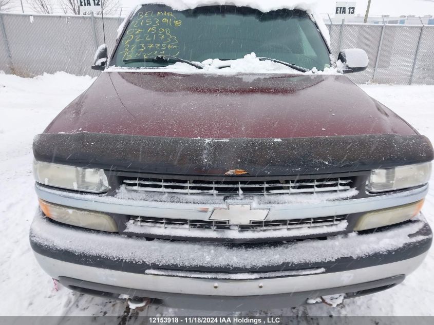 2002 Chevrolet Silverado 1500 VIN: 2GCEK19T321221733 Lot: 12153918