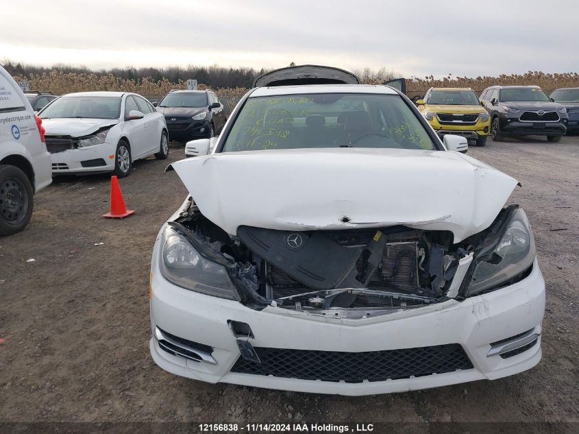 2013 Mercedes-Benz C-Class VIN: WDDGF8ABXDA746392 Lot: 12156838