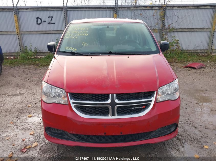 2016 Dodge Grand Caravan Se/Sxt VIN: 2C4RDGBG2GR139741 Lot: 12157407