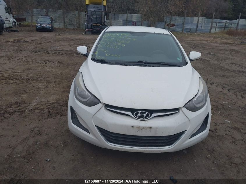 2015 Hyundai Elantra Se/Sport/Limited VIN: 5NPDH4AE9FH637671 Lot: 12159687