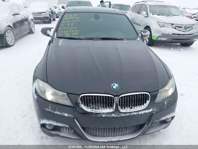 2010 BMW 335 Xi VIN: WBAPL3C56AA409322 Lot: 12161324