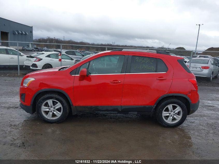 2014 Chevrolet Trax 1Lt VIN: 3GNCJLEBXEL178070 Lot: 12161832