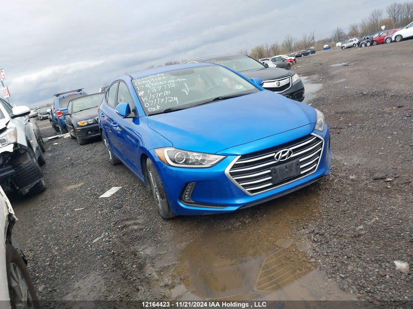 Vin: kmhd84lf9hu137715, lot: 2521076, hyundai elantra gl 20171