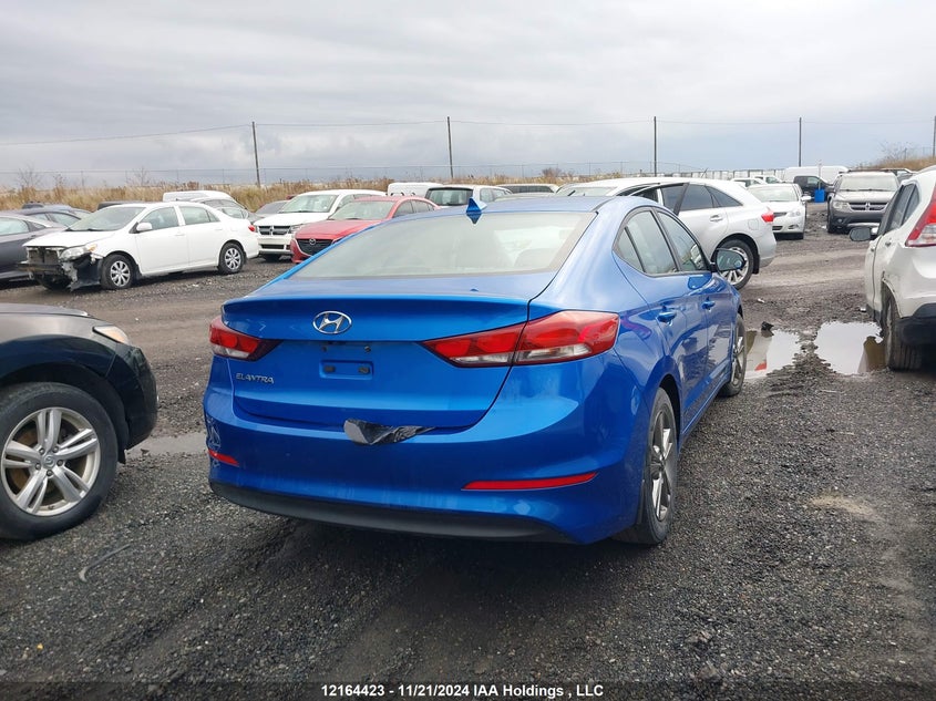Vin: kmhd84lf9hu137715, lot: 2521076, hyundai elantra gl 20174