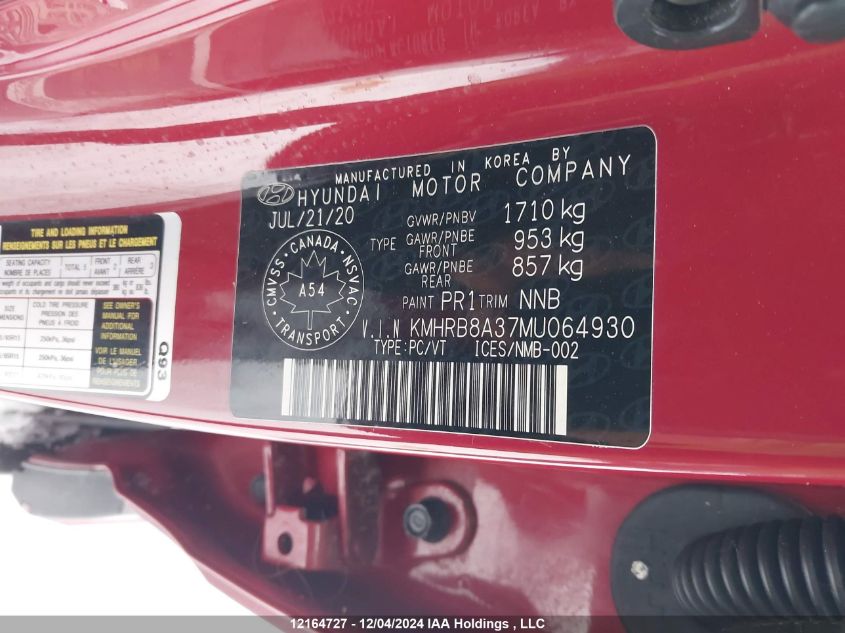 2021 Hyundai Venue Essential Auto Ivt With Two-Tone Body Colour VIN: KMHRB8A37MU064930 Lot: 12164727