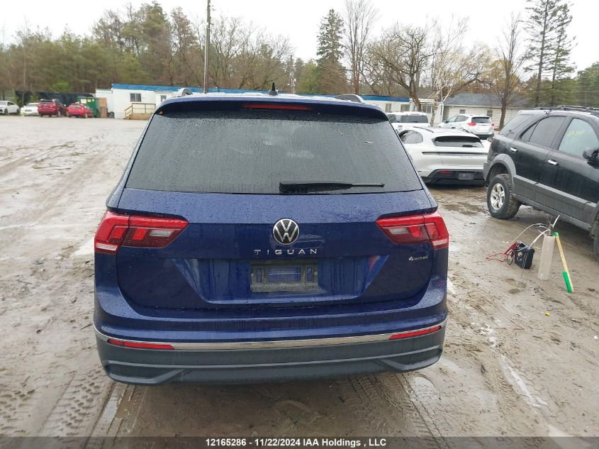 2022 Volkswagen Tiguan VIN: 3VV2B7AX3NM065602 Lot: 12165286