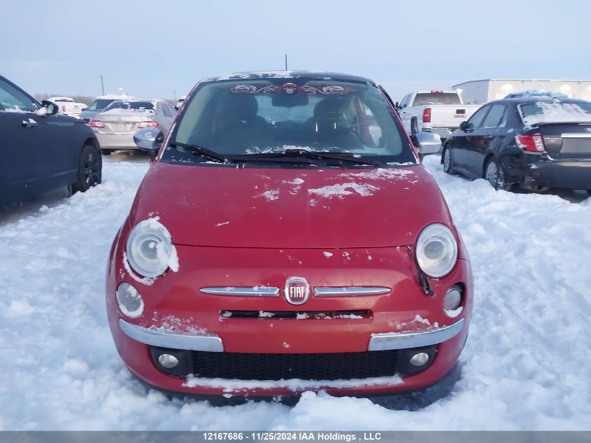 2013 Fiat 500 Lounge VIN: 3C3CFFCR6DT569148 Lot: 12167686