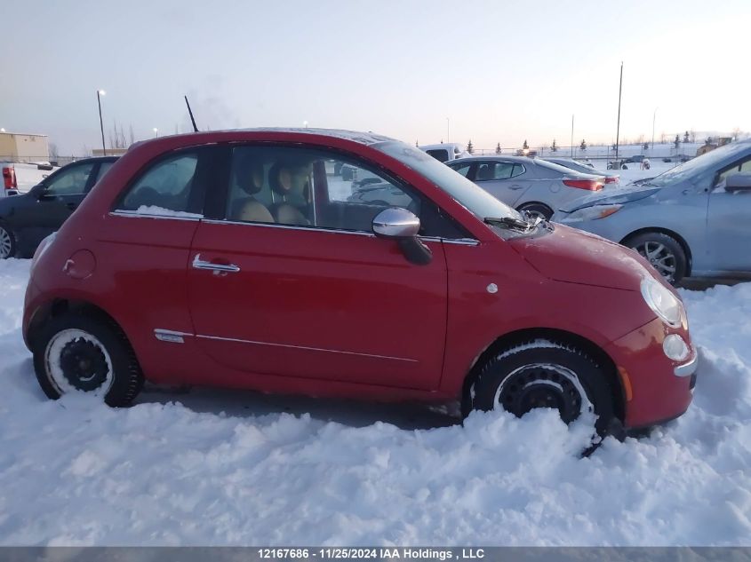 2013 Fiat 500 Lounge VIN: 3C3CFFCR6DT569148 Lot: 12167686