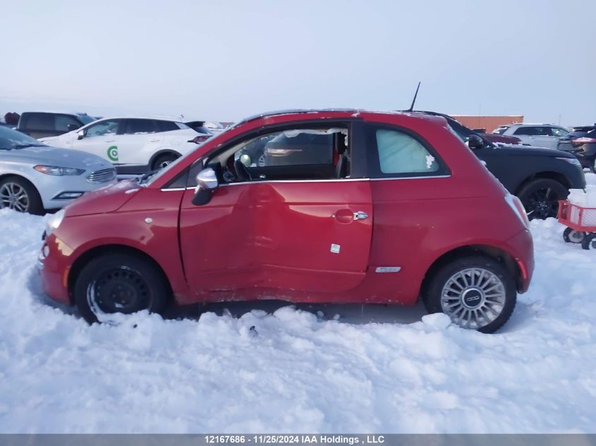 2013 Fiat 500 Lounge VIN: 3C3CFFCR6DT569148 Lot: 12167686