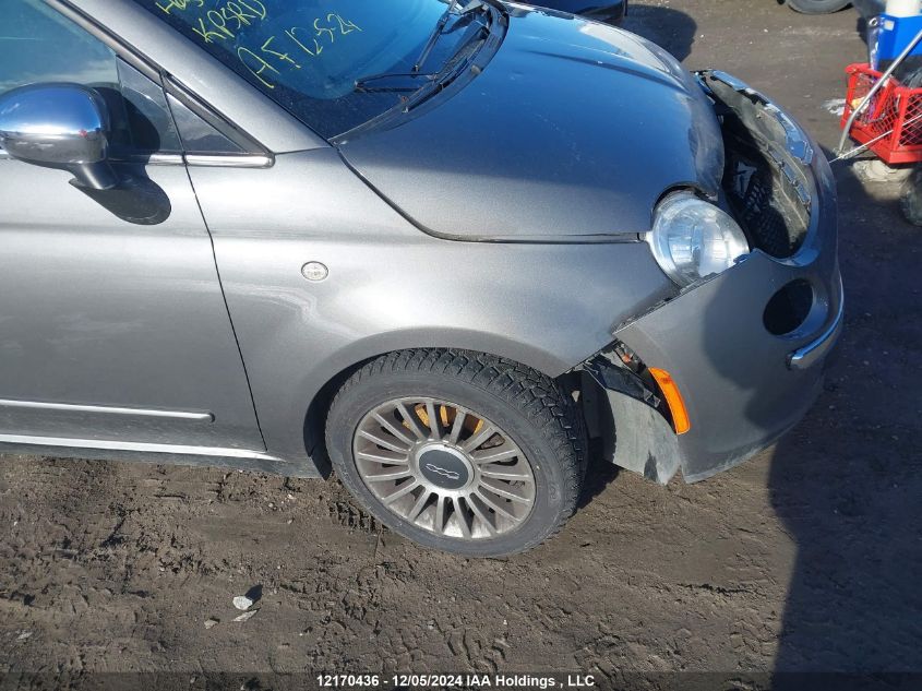 2013 Fiat 500C Lounge VIN: 3C3CFFER1DT542470 Lot: 12170436