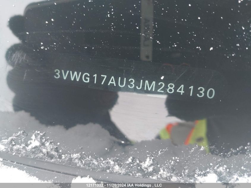 2018 Volkswagen Golf VIN: 3VWG17AU3JM284130 Lot: 12171332