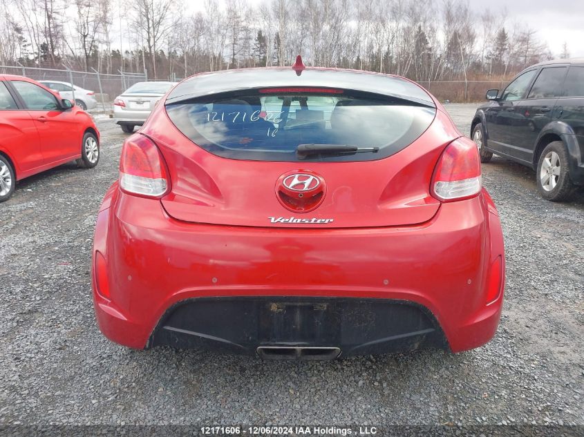 2016 Hyundai Veloster Se VIN: KMHTC6AD0GU297326 Lot: 12171606