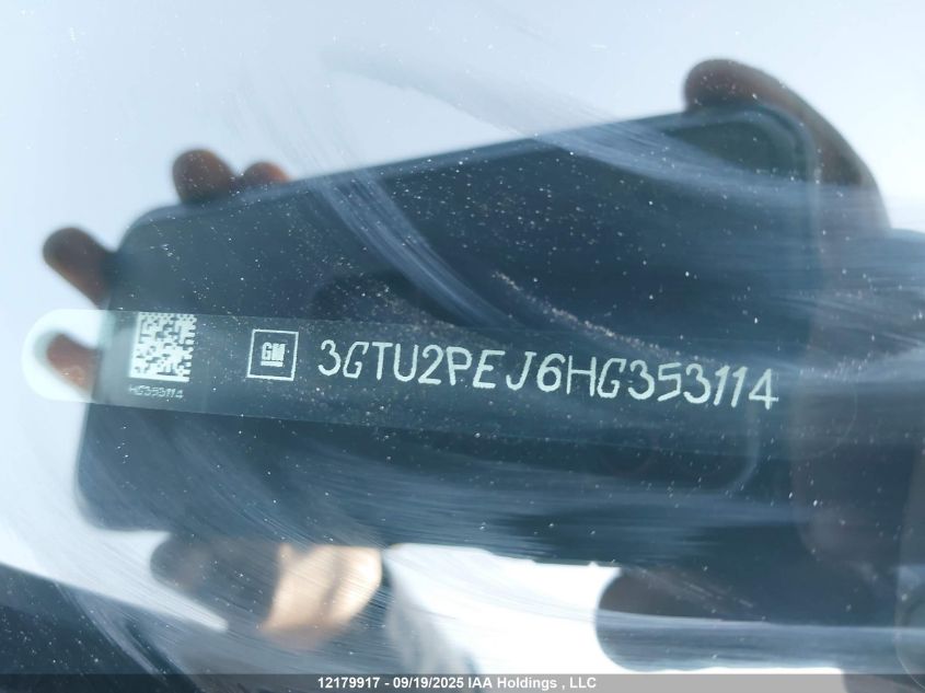 2017 GMC Sierra 1500 VIN: 3GTU2PEJ6HG353114 Lot: 12179917