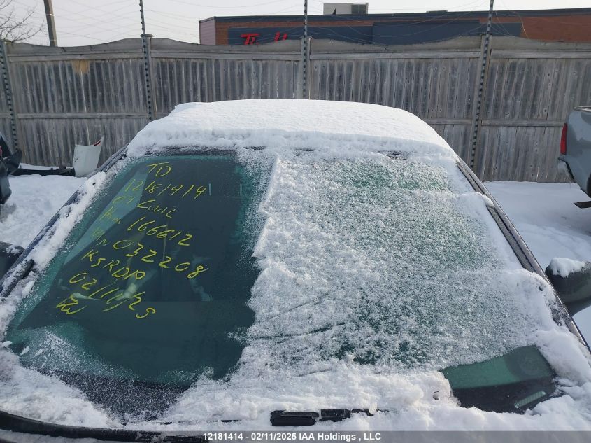 2007 Honda Civic Sdn VIN: 2HGFA16397H032208 Lot: 12181414