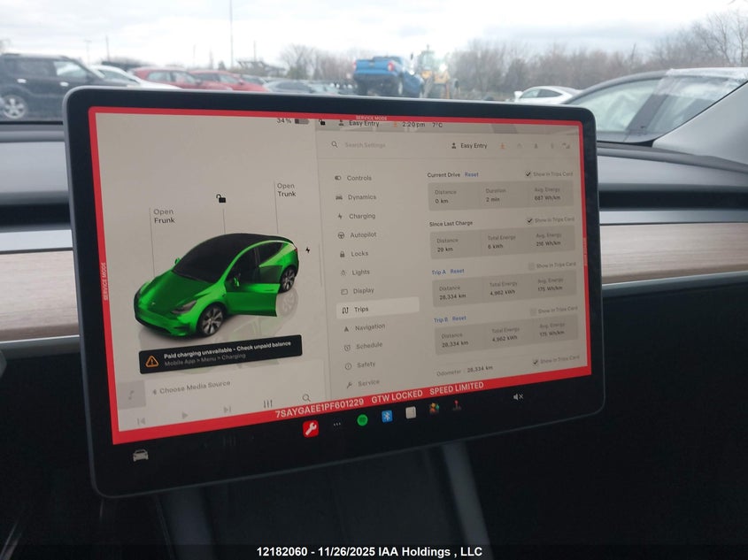 2023 Tesla Model Y VIN: 7SAYGAEE1PF601229 Lot: 12182060