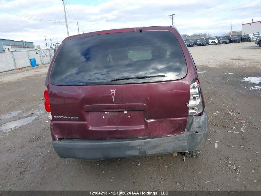 2007 Pontiac Montana Sv6 Sv6 VIN: 1GMDU03197D134076 Lot: 12184213